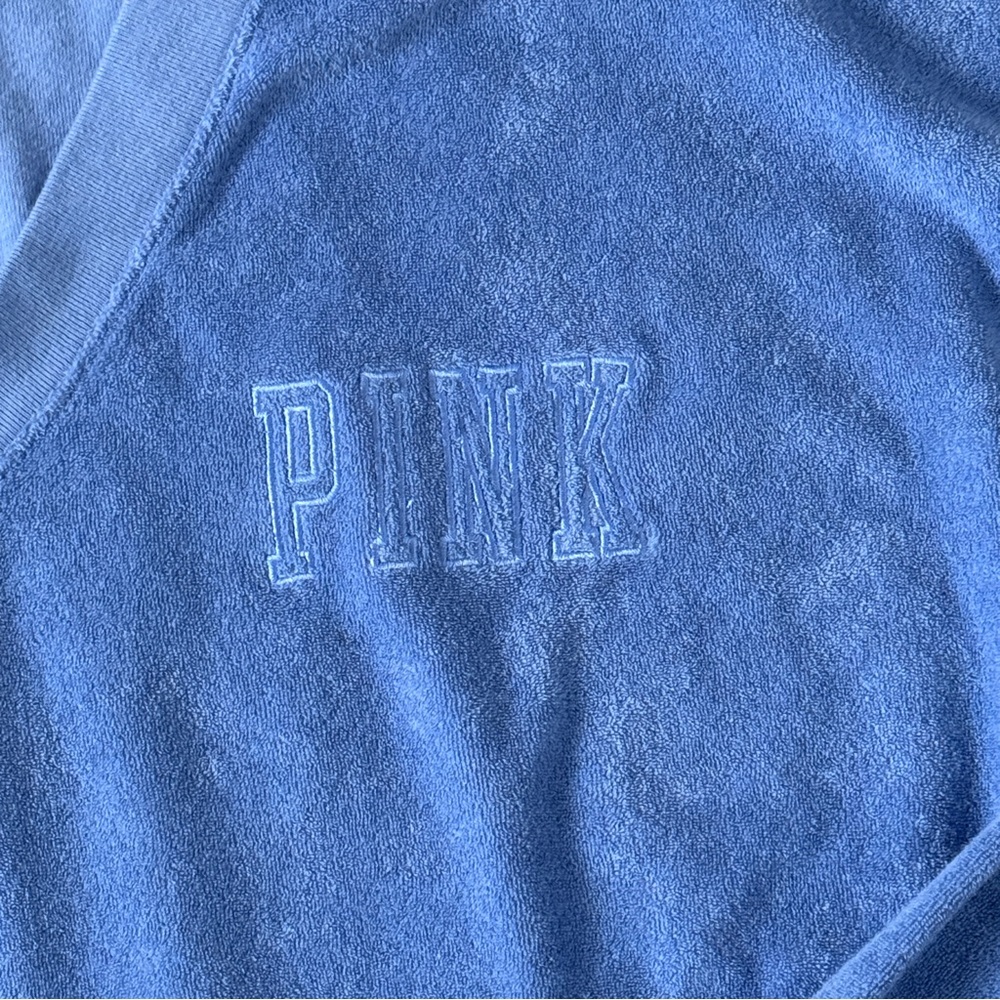 Victoria's Secret PINK Varsity Terry V Neck Sweatshirts - Picture 12 of 16